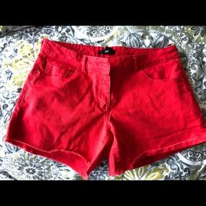 H&M Red Jean shorts